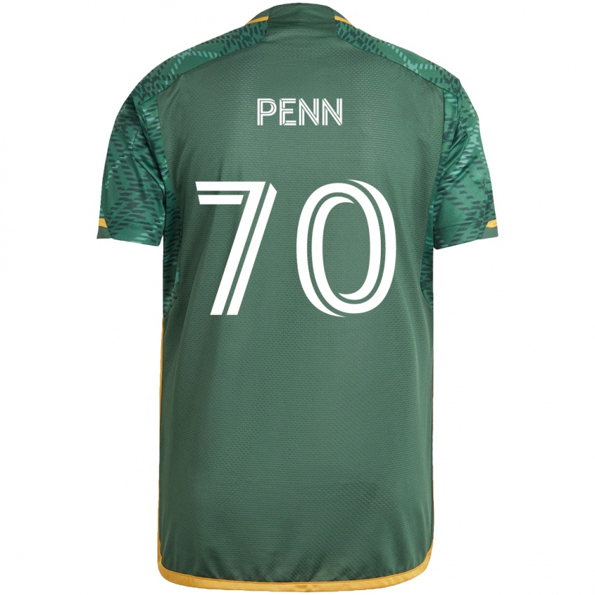 Heren Josh Penn #70 Groen Oranje Thuisshirt Thuistenue 2024/25 T-Shirt België