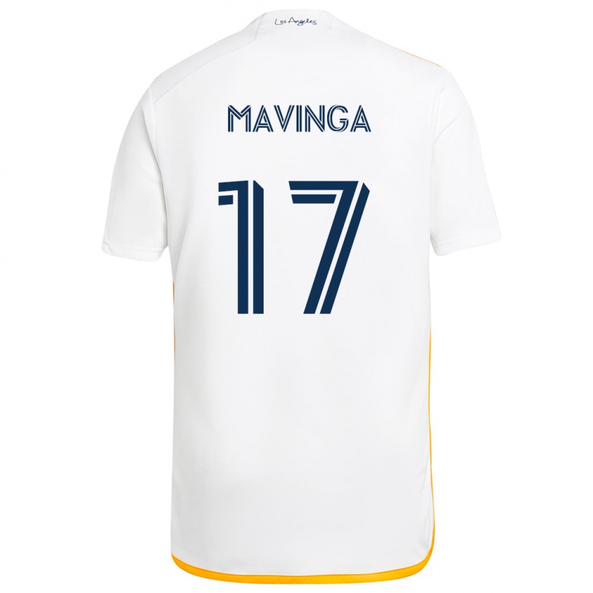 Heren Chris Mavinga #17 Wit Geel Thuisshirt Thuistenue 2024/25 T-Shirt België