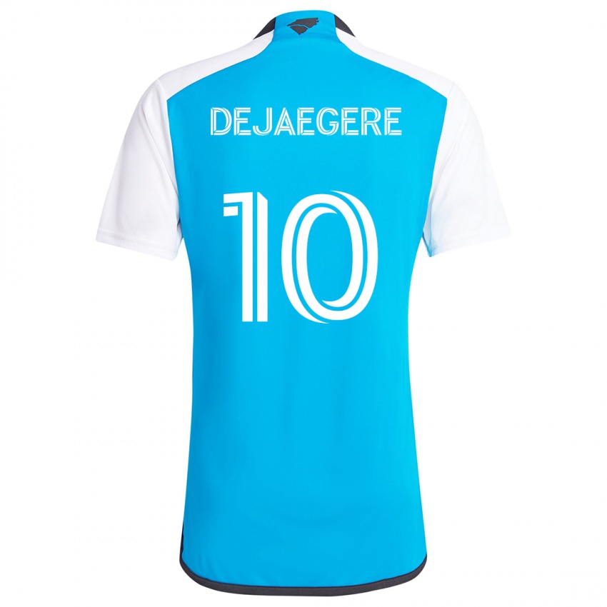 Herren Brecht Dejaegere #10 Blau Weiss Heimtrikot Trikot 2024/25 T-Shirt Belgien