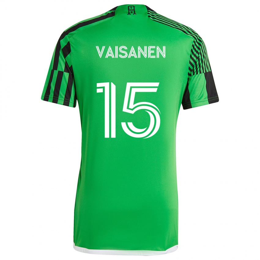 Heren Leo Väisänen #15 Groen Zwart Thuisshirt Thuistenue 2024/25 T-Shirt België