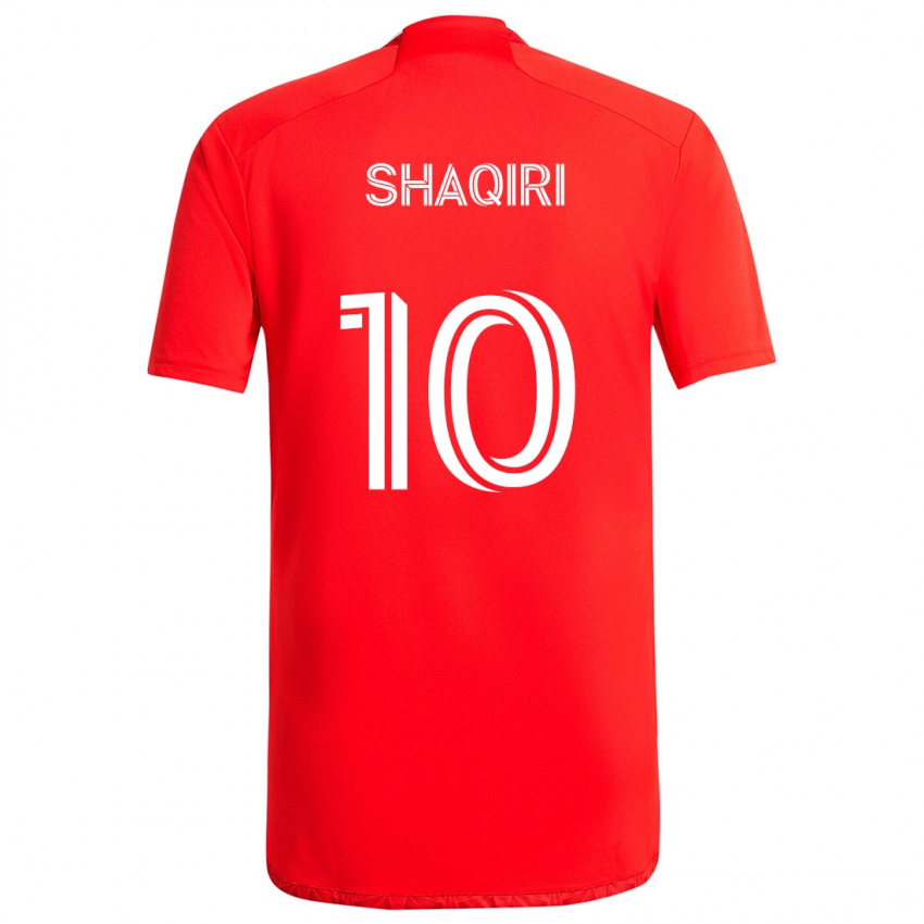 Heren Xherdan Shaqiri #10 Rood Wit Thuisshirt Thuistenue 2024/25 T-Shirt België