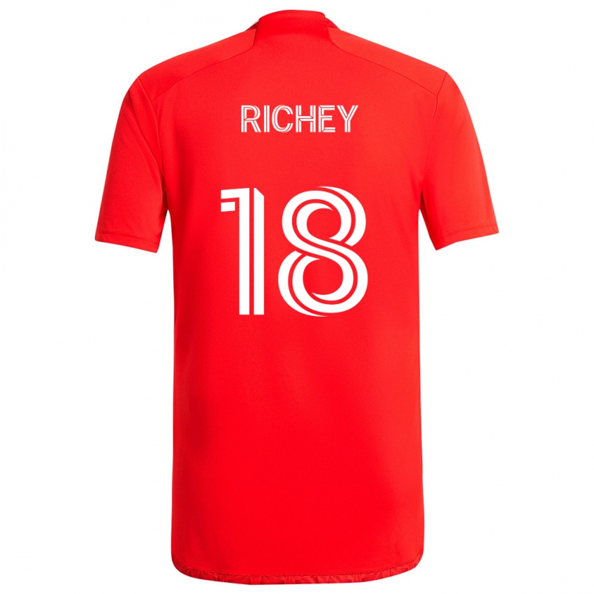 Heren Spencer Richey #18 Rood Wit Thuisshirt Thuistenue 2024/25 T-Shirt België