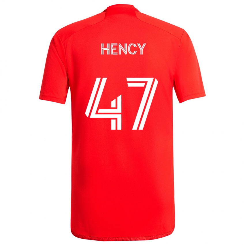 Heren Billy Hency #47 Rood Wit Thuisshirt Thuistenue 2024/25 T-Shirt België