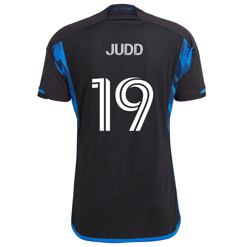 Homme Maillot Preston Judd #19 Bleu Noir Tenues Domicile 2024/25 T-Shirt Belgique