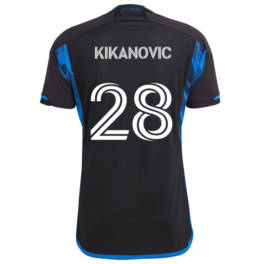 Homme Maillot Benjamin Kikanovic #28 Bleu Noir Tenues Domicile 2024/25 T-Shirt Belgique