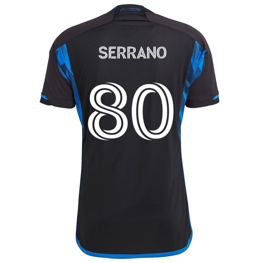 Heren David Serrano #80 Blauw Zwart Thuisshirt Thuistenue 2024/25 T-Shirt België