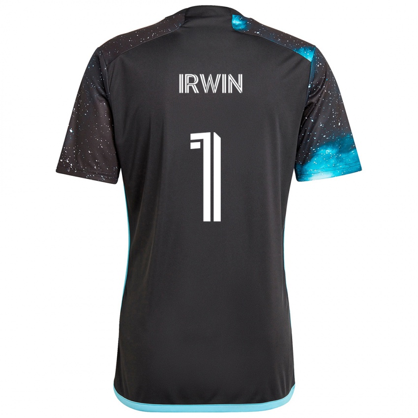 Heren Clint Irwin #1 Zwart Blauw Thuisshirt Thuistenue 2024/25 T-Shirt België