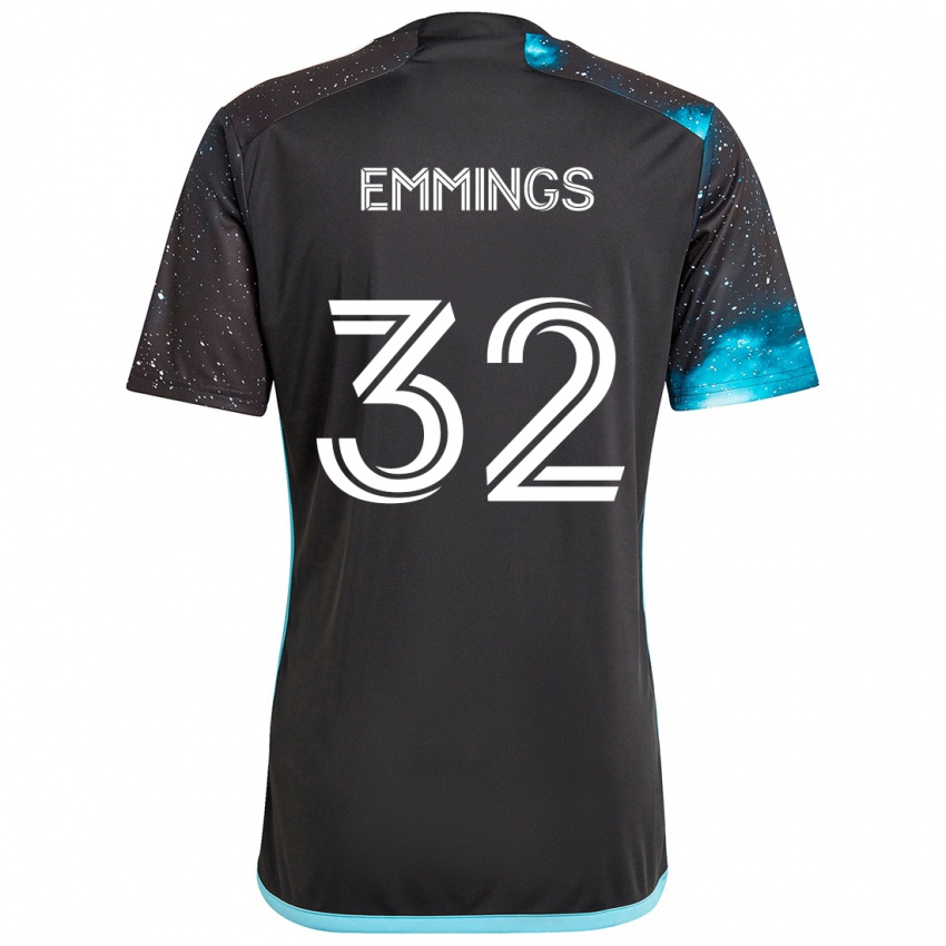 Heren Fred Emmings #32 Zwart Blauw Thuisshirt Thuistenue 2024/25 T-Shirt België