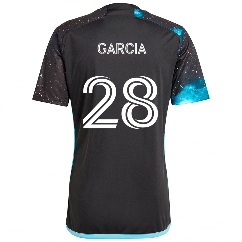 Heren Mender García #28 Zwart Blauw Thuisshirt Thuistenue 2024/25 T-Shirt België