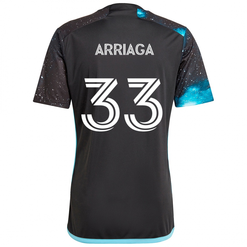 Herren Kervin Arriaga #33 Schwarz Blau Heimtrikot Trikot 2024/25 T-Shirt Belgien