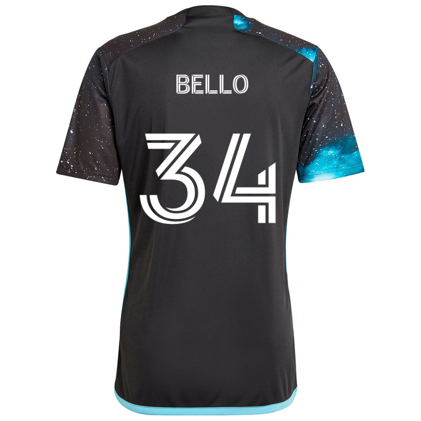 Heren Zaydan Bello #34 Zwart Blauw Thuisshirt Thuistenue 2024/25 T-Shirt België