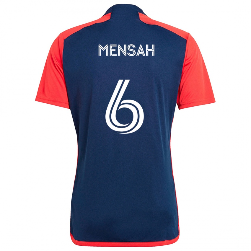 Heren Jonathan Mensah #6 Blauw Rood Thuisshirt Thuistenue 2024/25 T-Shirt België