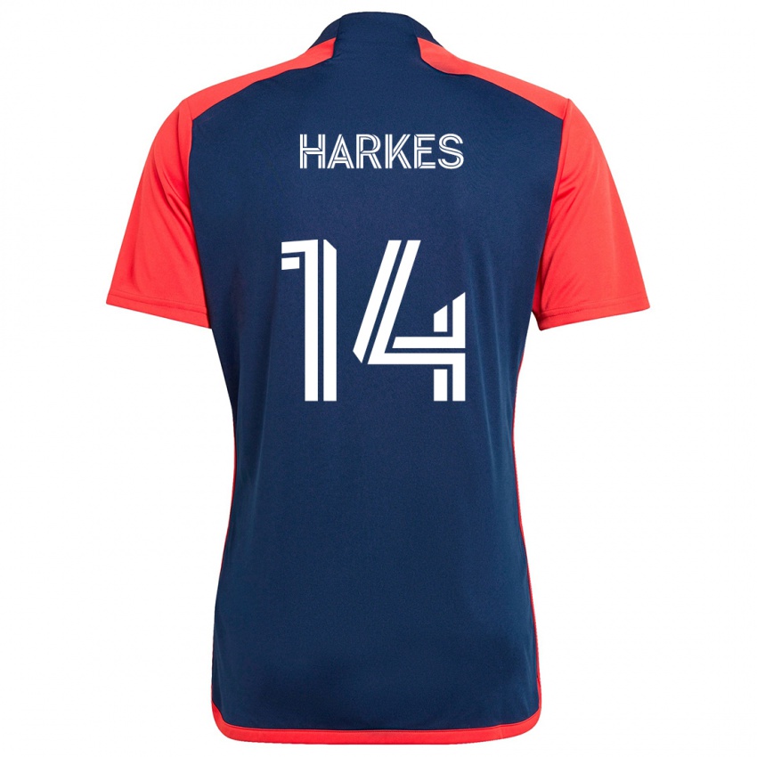 Herren Ian Harkes #14 Blau Rot Heimtrikot Trikot 2024/25 T-Shirt Belgien