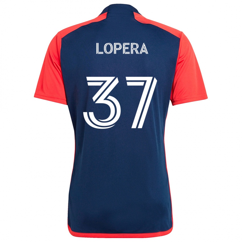 Heren Steban Lopera #37 Blauw Rood Thuisshirt Thuistenue 2024/25 T-Shirt België