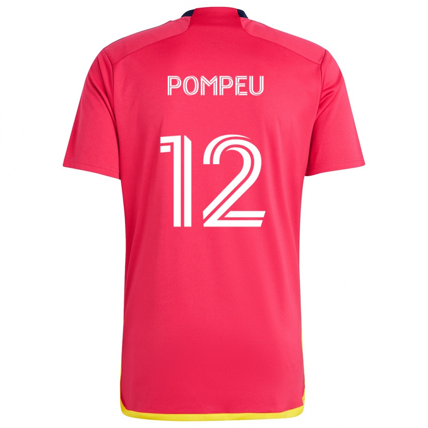 Heren Célio Pompeu #12 Rood Blauw Thuisshirt Thuistenue 2024/25 T-Shirt België