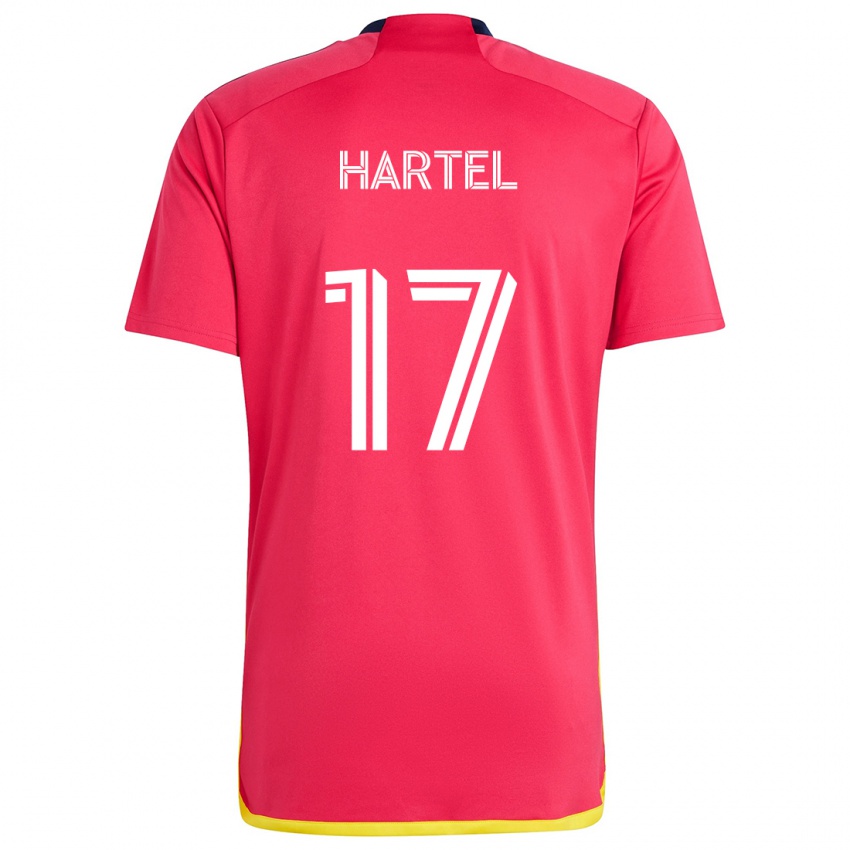 Herren Marcel Hartel #17 Rot Blau Heimtrikot Trikot 2024/25 T-Shirt Belgien