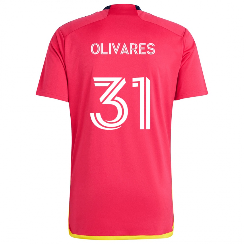 Heren Christian Olivares #31 Rood Blauw Thuisshirt Thuistenue 2024/25 T-Shirt België