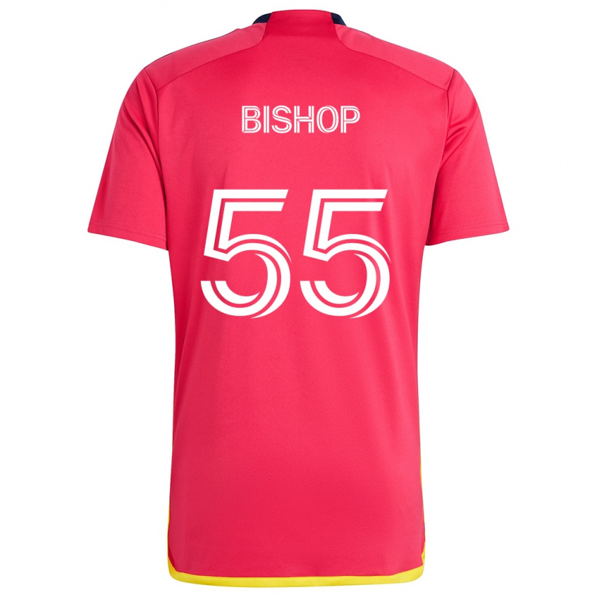 Herren Nick Bishop #55 Rot Blau Heimtrikot Trikot 2024/25 T-Shirt Belgien