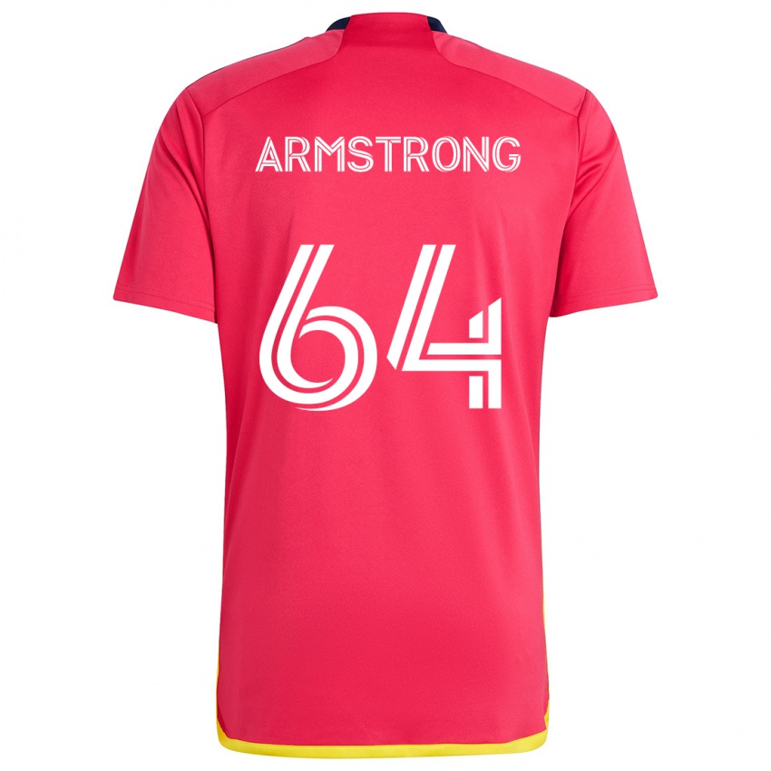 Heren Dida Armstrong #64 Rood Blauw Thuisshirt Thuistenue 2024/25 T-Shirt België