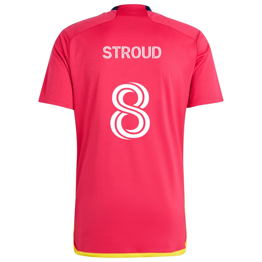 Heren Jared Stroud #8 Rood Blauw Thuisshirt Thuistenue 2024/25 T-Shirt België