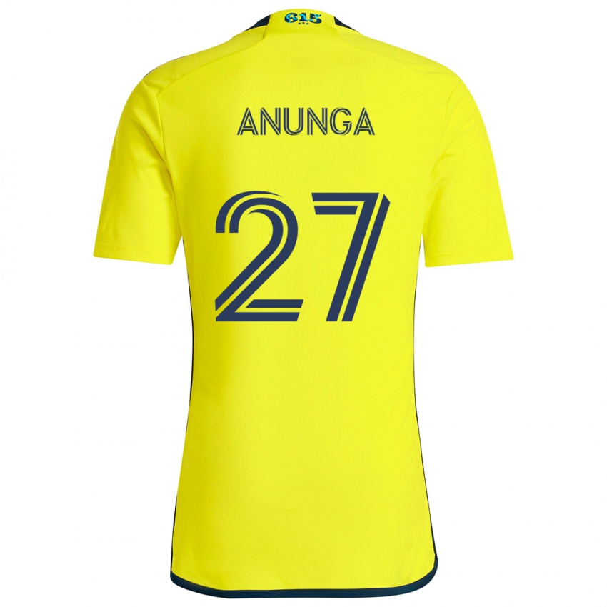 Homme Maillot Tah Anunga #27 Jaune Bleu Tenues Domicile 2024/25 T-Shirt Belgique