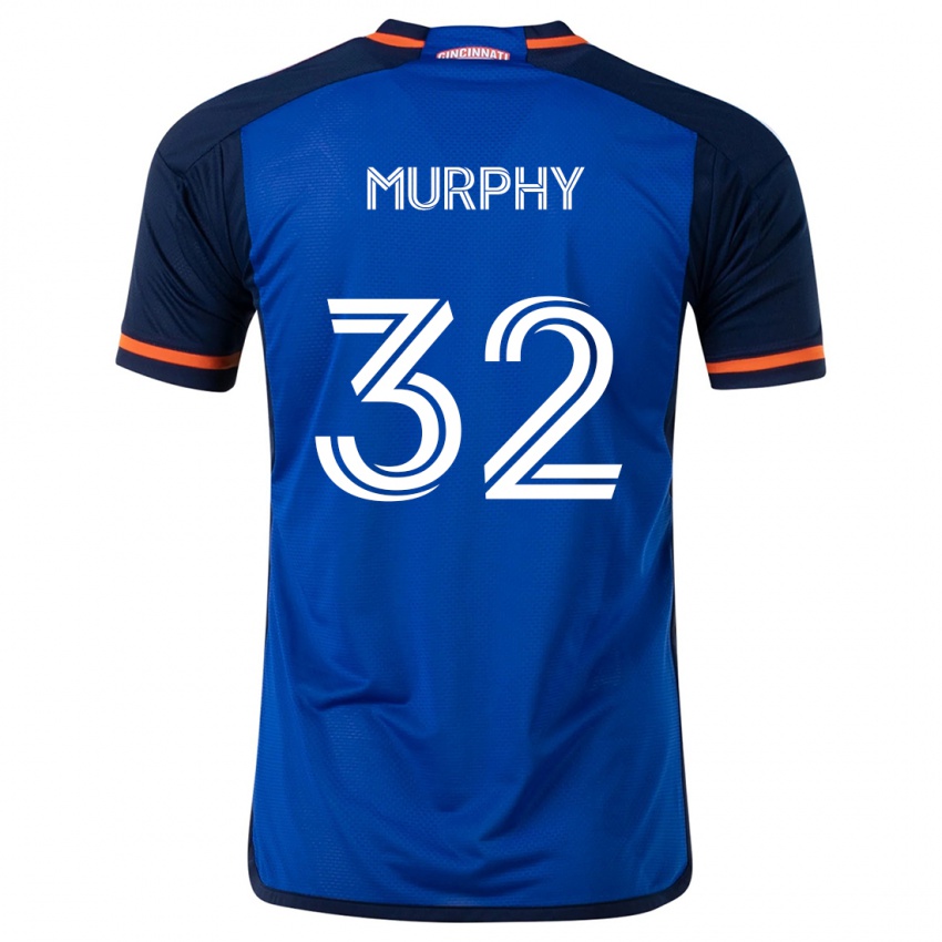 Herren Ian Murphy #32 Blau Weiss Heimtrikot Trikot 2024/25 T-Shirt Belgien