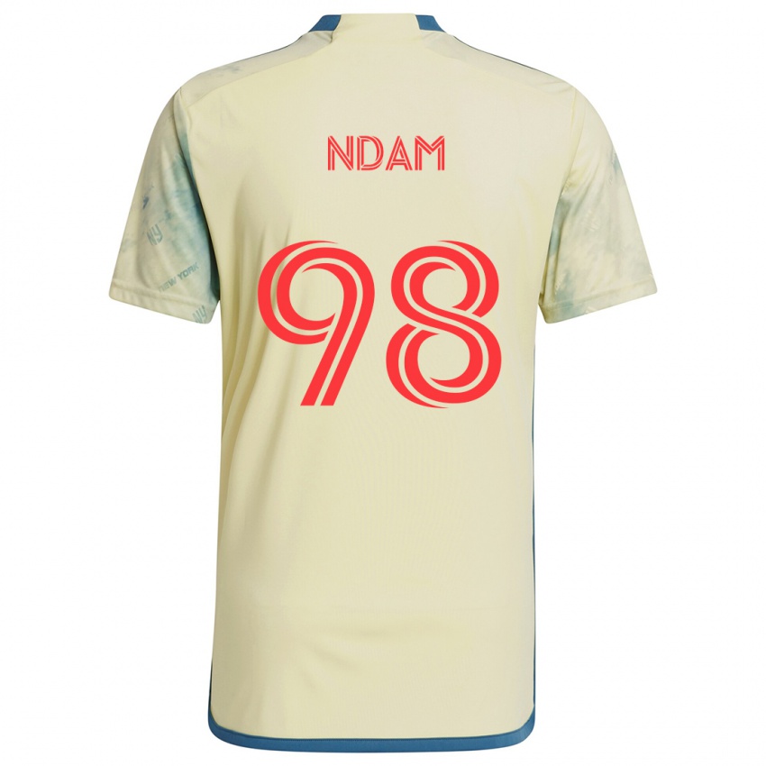 Herren Hassan Ndam #98 Gelb Rot Blau Heimtrikot Trikot 2024/25 T-Shirt Belgien