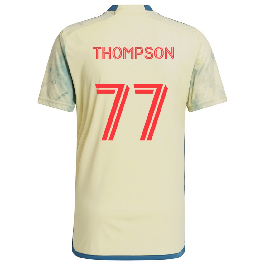 Heren Amos Shapiro-Thompson #77 Geel Rood Blauw Thuisshirt Thuistenue 2024/25 T-Shirt België