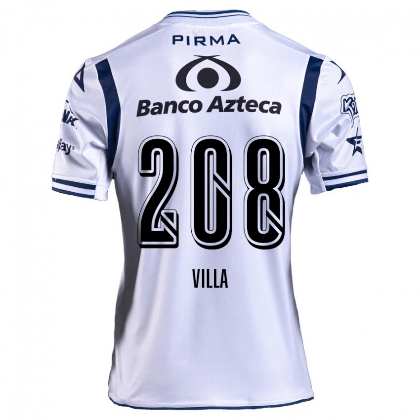 Heren Patrick Villa #208 Wit Marineblauw Thuisshirt Thuistenue 2024/25 T-Shirt België