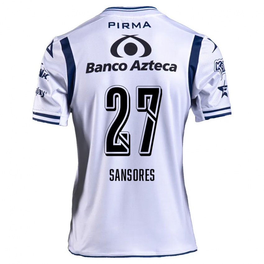 Heren Miguel Sansores #27 Wit Marineblauw Thuisshirt Thuistenue 2024/25 T-Shirt België