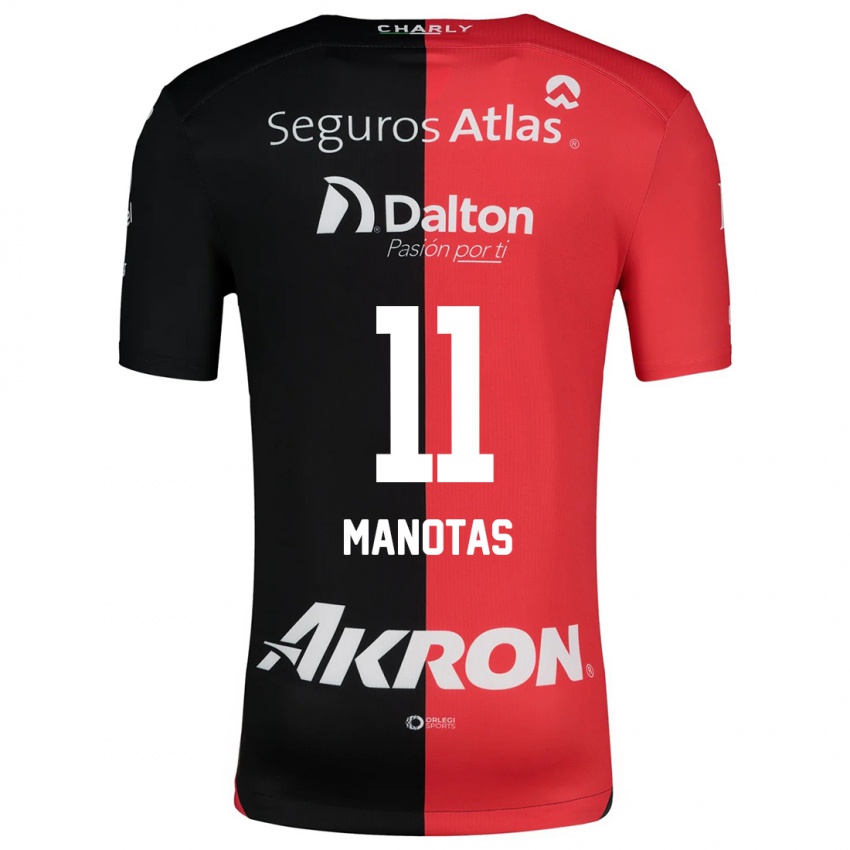 Herren Mauro Manotas #11 Rot Schwarz Heimtrikot Trikot 2024/25 T-Shirt Belgien