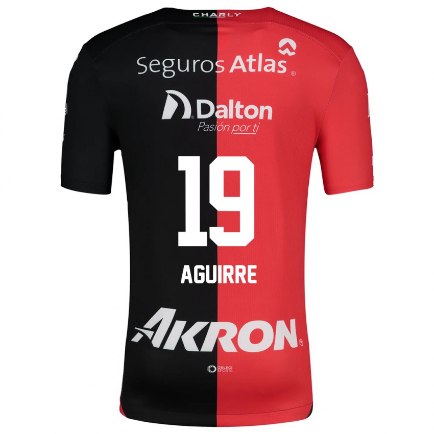 Herren Eduardo Aguirre #19 Rot Schwarz Heimtrikot Trikot 2024/25 T-Shirt Belgien