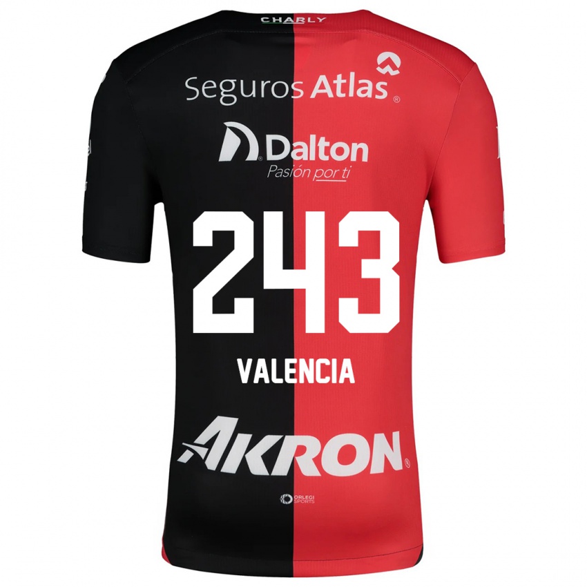 Herren Luis Valencia #243 Rot Schwarz Heimtrikot Trikot 2024/25 T-Shirt Belgien