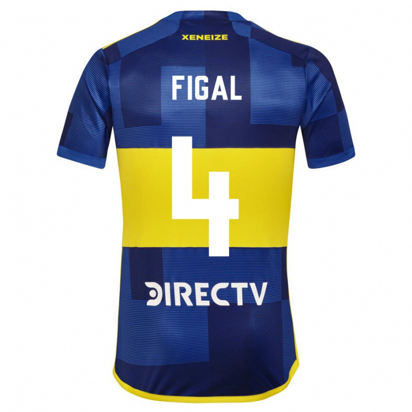 Homme Maillot Nicolas Figal #4 Bleu Jaune Tenues Domicile 2024/25 T-Shirt Belgique