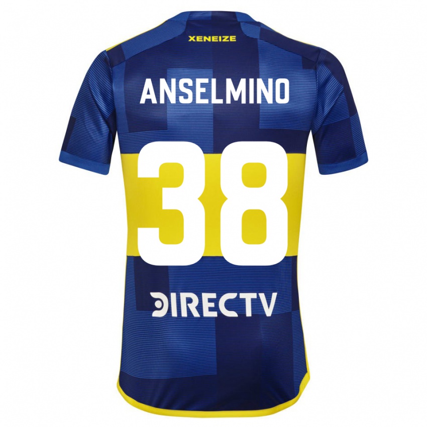 Herren Aarón Anselmino #38 Blau Gelb Heimtrikot Trikot 2024/25 T-Shirt Belgien