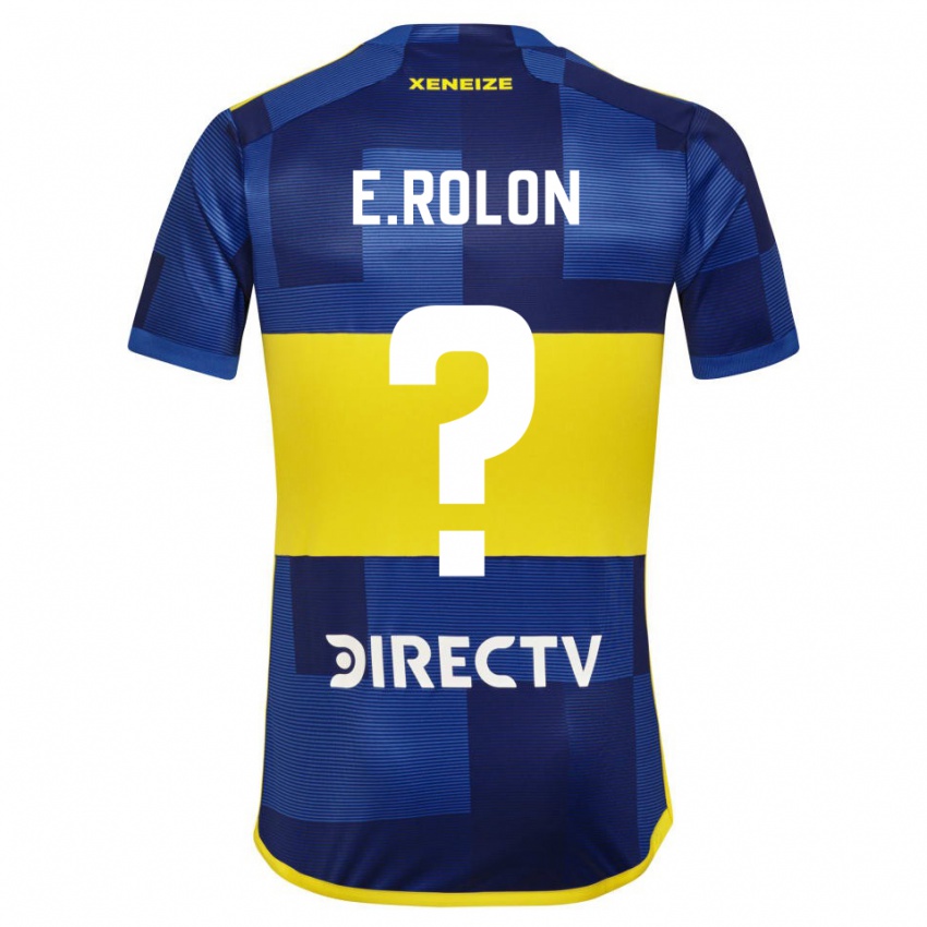 Homme Maillot Esteban Rolon #0 Bleu Jaune Tenues Domicile 2024/25 T-Shirt Belgique