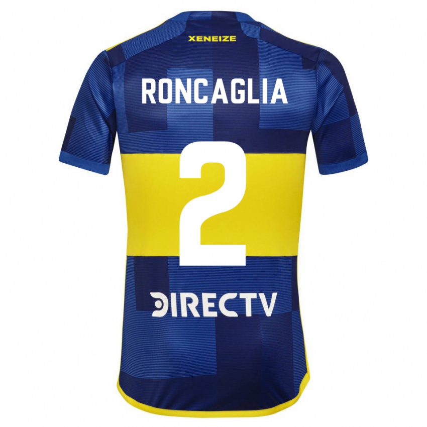 Heren Facundo Roncaglia #2 Blauw Geel Thuisshirt Thuistenue 2024/25 T-Shirt België