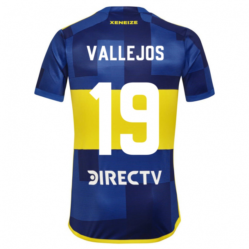 Homme Maillot Fabiana Vallejos #19 Bleu Jaune Tenues Domicile 2024/25 T-Shirt Belgique