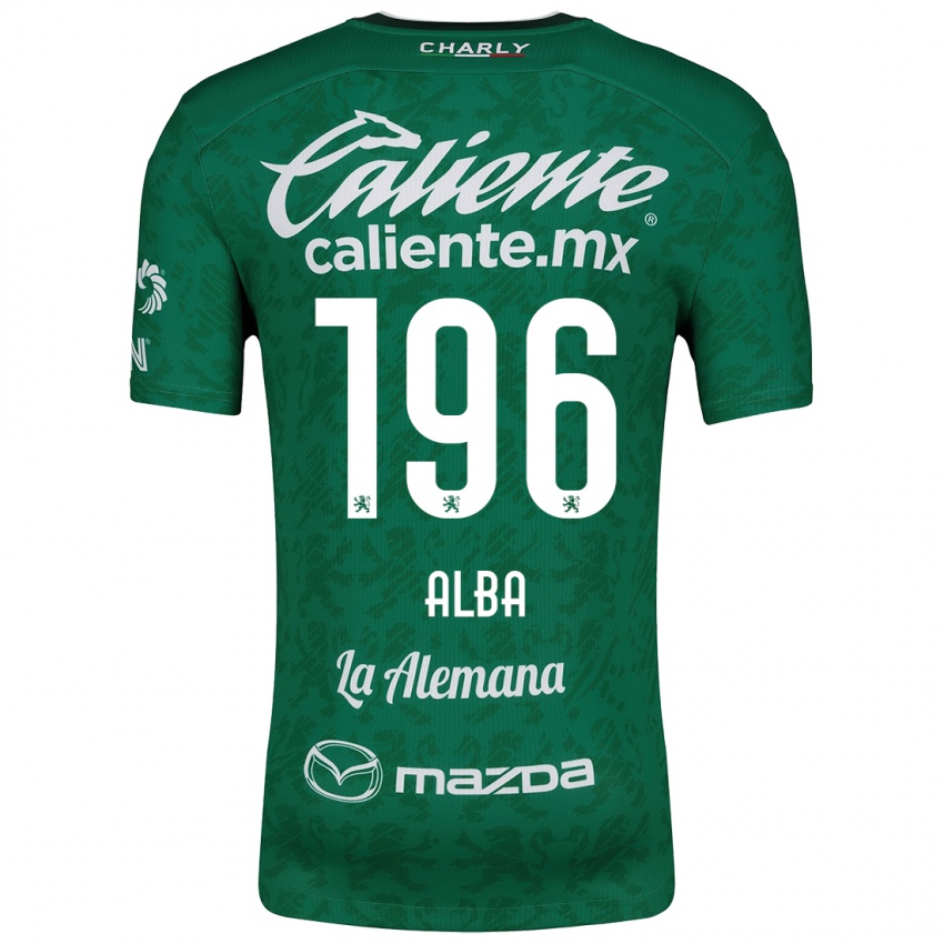 Homme Maillot Óscar Alba #196 Vert Blanc Tenues Domicile 2024/25 T-Shirt Belgique