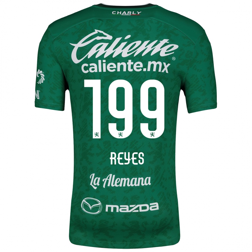 Homme Maillot Jonathan Reyes #199 Vert Blanc Tenues Domicile 2024/25 T-Shirt Belgique