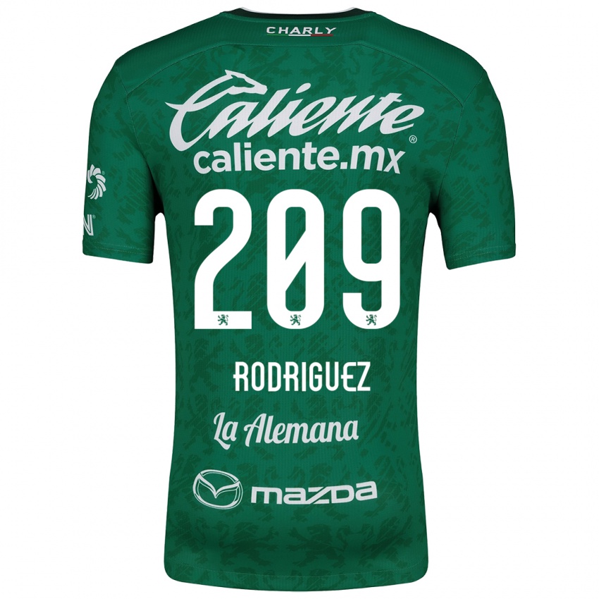 Homme Maillot Víctor Rodríguez #209 Vert Blanc Tenues Domicile 2024/25 T-Shirt Belgique