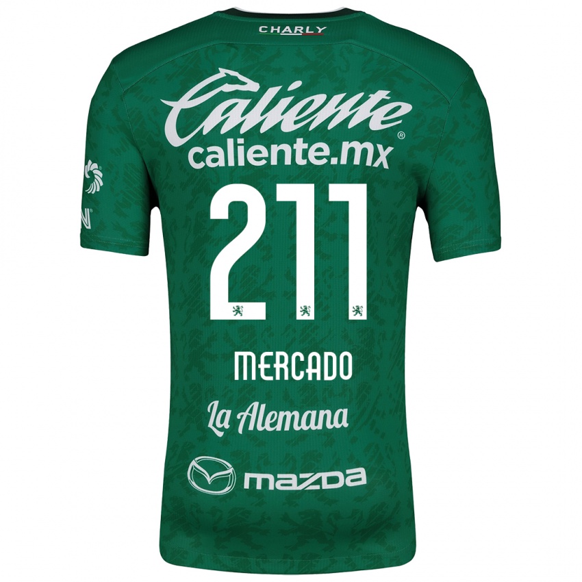 Homme Maillot Diego Mercado #211 Vert Blanc Tenues Domicile 2024/25 T-Shirt Belgique