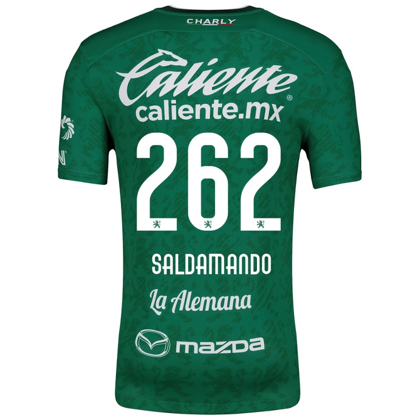 Homme Maillot José Saldamando #262 Vert Blanc Tenues Domicile 2024/25 T-Shirt Belgique