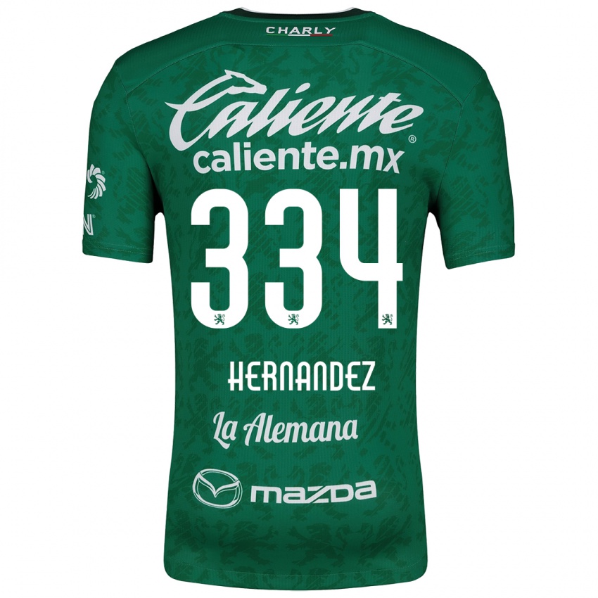 Homme Maillot Alan Hernández #334 Vert Blanc Tenues Domicile 2024/25 T-Shirt Belgique