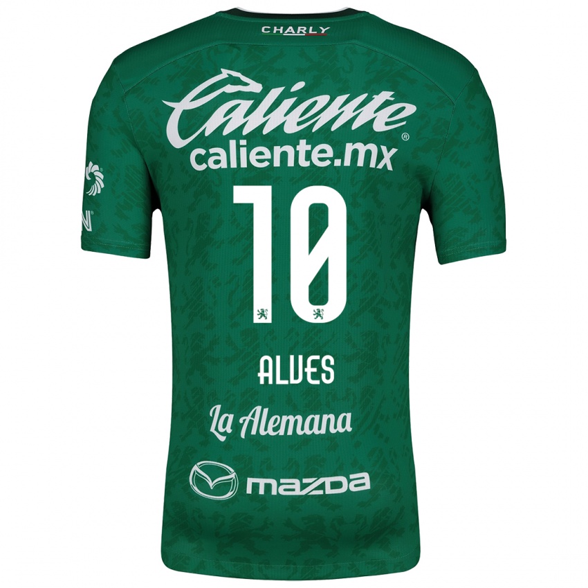 Homme Maillot Maria Alves #10 Vert Blanc Tenues Domicile 2024/25 T-Shirt Belgique