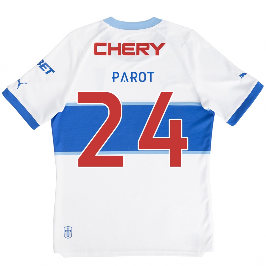 Heren Alfonso Parot #24 Wit Blauw Thuisshirt Thuistenue 2024/25 T-Shirt België