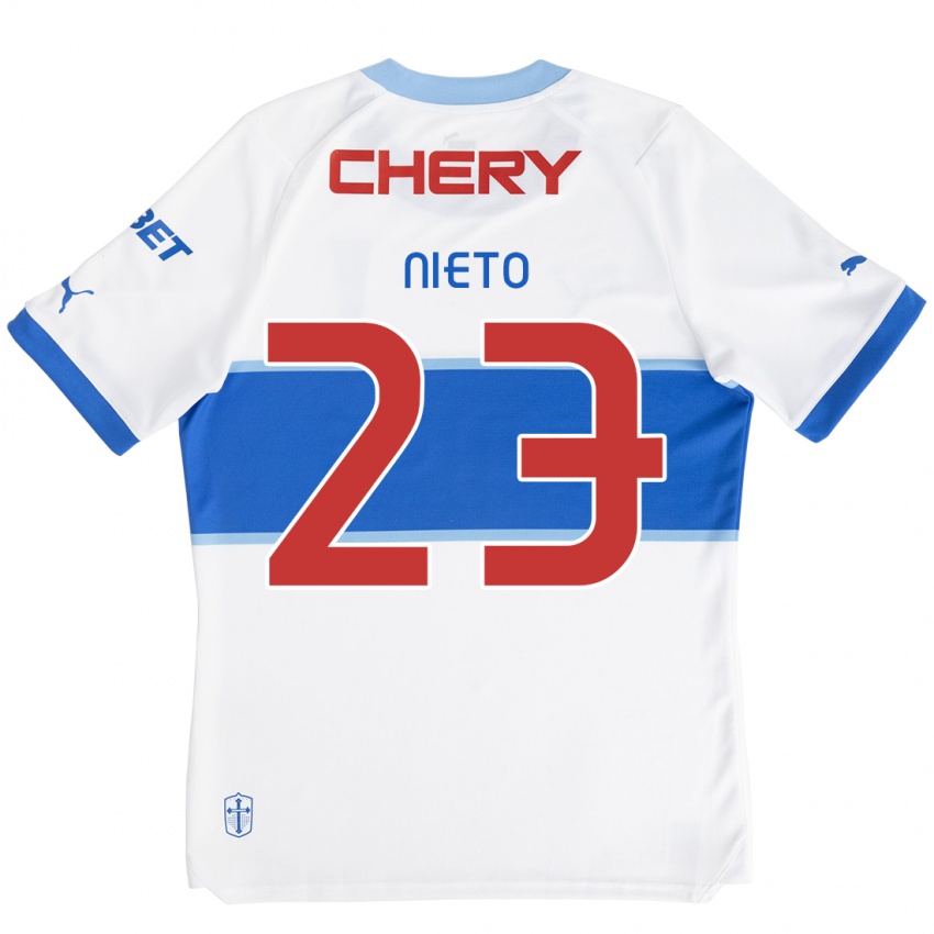 Heren Byron Nieto #23 Wit Blauw Thuisshirt Thuistenue 2024/25 T-Shirt België