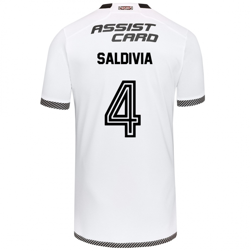 Heren Alan Saldivia #4 Wit Zwart Thuisshirt Thuistenue 2024/25 T-Shirt België