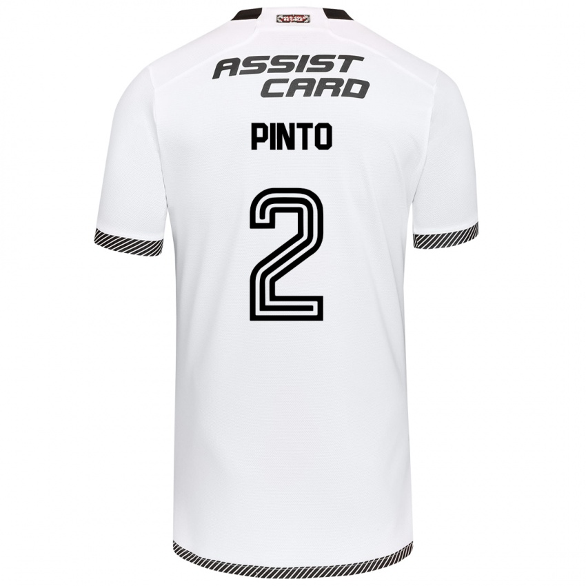 Herren Matías Pinto #2 Weiß Schwarz Heimtrikot Trikot 2024/25 T-Shirt Belgien