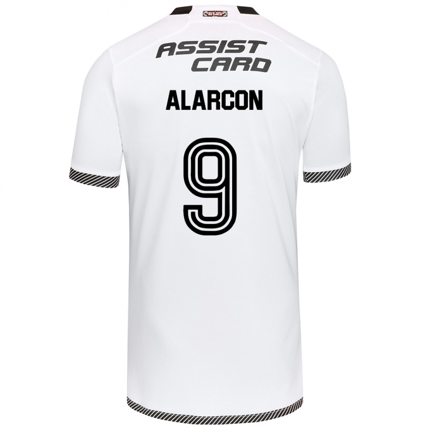 Heren Cristian Alarcón #9 Wit Zwart Thuisshirt Thuistenue 2024/25 T-Shirt België